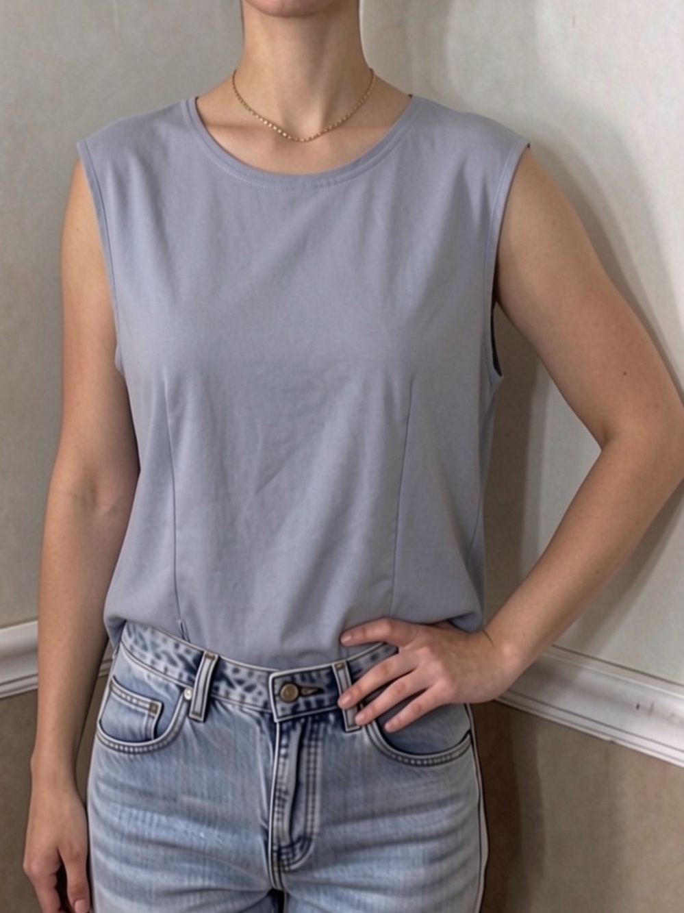 💜 5 for $20! Karen Scott Lavender Sleeveless Scoop-Neck Tank